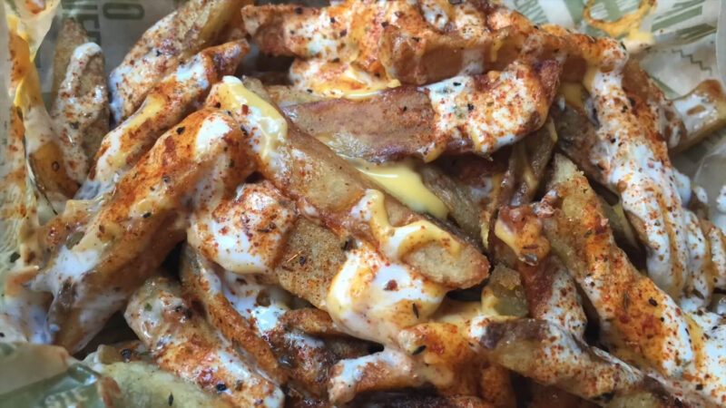 Close-up view of Louisiana voodoo fries